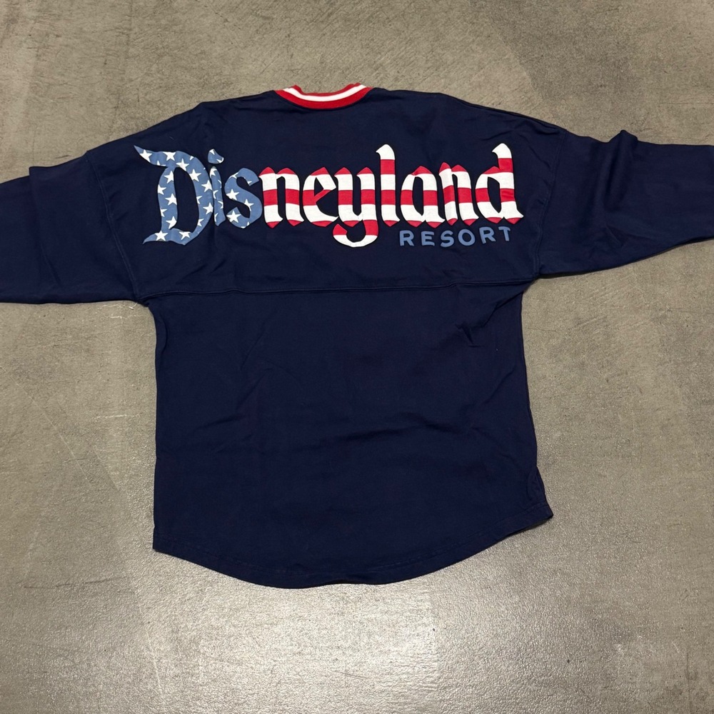 Disney Parks Spirit Jersey Disneyland Resort American Flag Navy Blue Small S